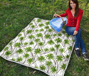 Palm Tree Pattern Print Quilt