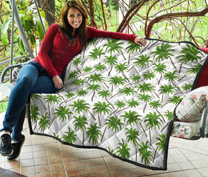 Palm Tree Pattern Print Quilt