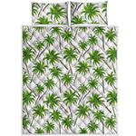 Palm Tree Pattern Print Quilt Bed Set