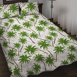 Palm Tree Pattern Print Quilt Bed Set