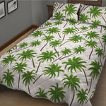 Palm Tree Pattern Print Quilt Bed Set