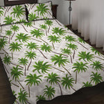 Palm Tree Pattern Print Quilt Bed Set