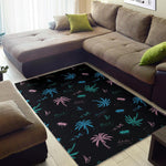 Palm Tree Summer Beach Pattern Print Area Rug GearFrost