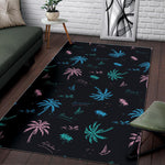 Palm Tree Summer Beach Pattern Print Area Rug GearFrost