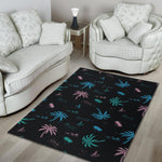 Palm Tree Summer Beach Pattern Print Area Rug GearFrost