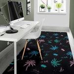 Palm Tree Summer Beach Pattern Print Area Rug GearFrost
