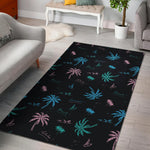 Palm Tree Summer Beach Pattern Print Area Rug GearFrost