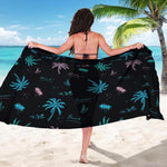 Palm Tree Summer Beach Pattern Print Beach Sarong Wrap