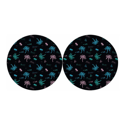 Palm Tree Summer Beach Pattern Print Car Coasters