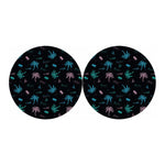 Palm Tree Summer Beach Pattern Print Car Coasters