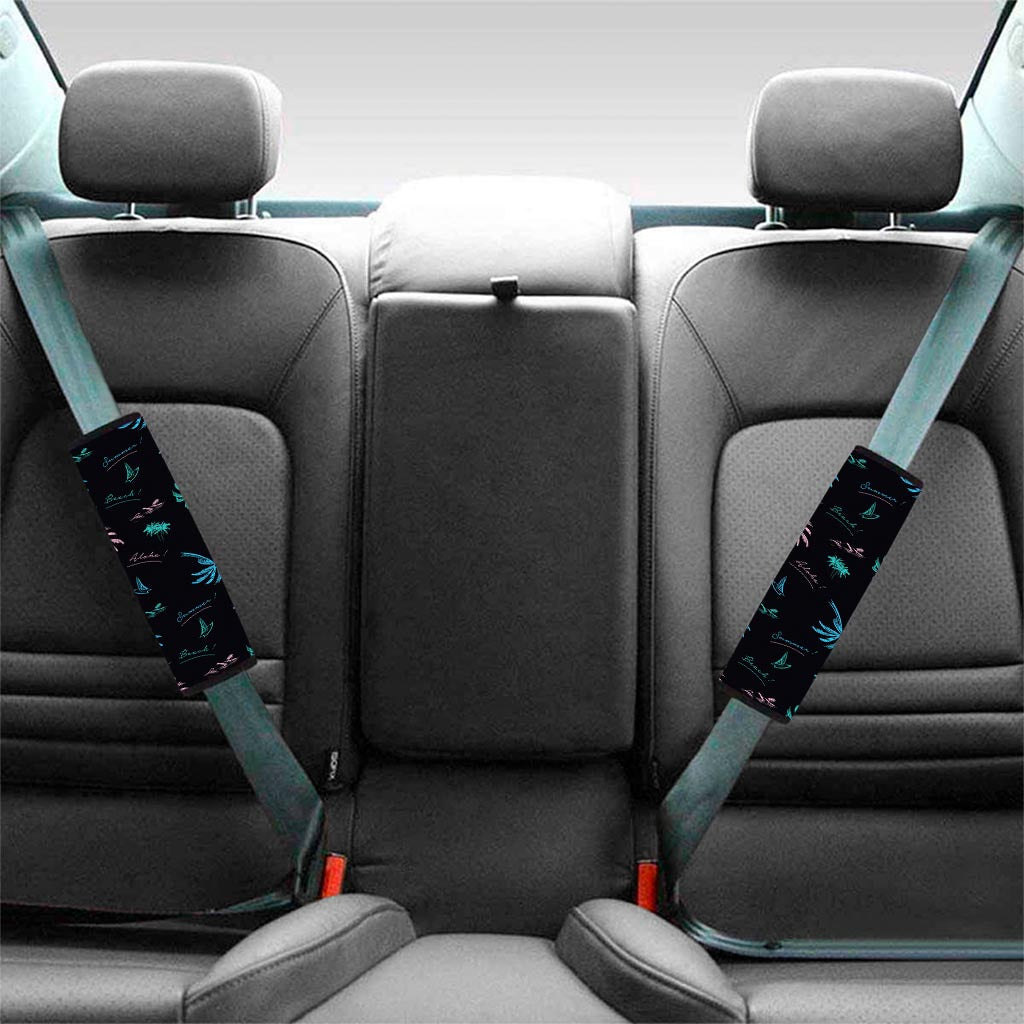 Palm Tree Summer Beach Pattern Print Car Seat Belt Covers