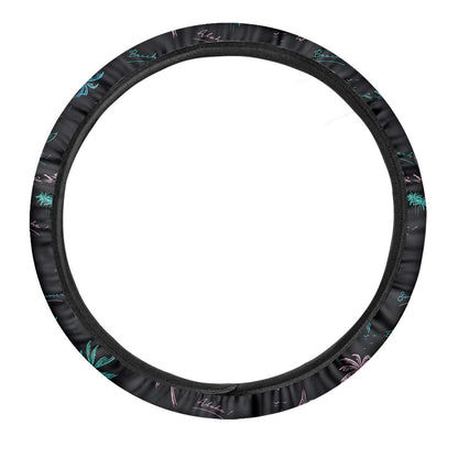 Palm Tree Summer Beach Pattern Print Car Steering Wheel Cover