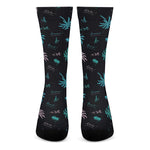 Palm Tree Summer Beach Pattern Print Crew Socks