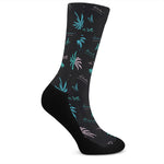 Palm Tree Summer Beach Pattern Print Crew Socks