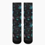 Palm Tree Summer Beach Pattern Print Crew Socks