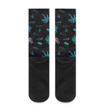 Palm Tree Summer Beach Pattern Print Crew Socks