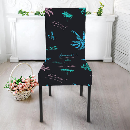 Palm Tree Summer Beach Pattern Print Dining Chair Slipcover