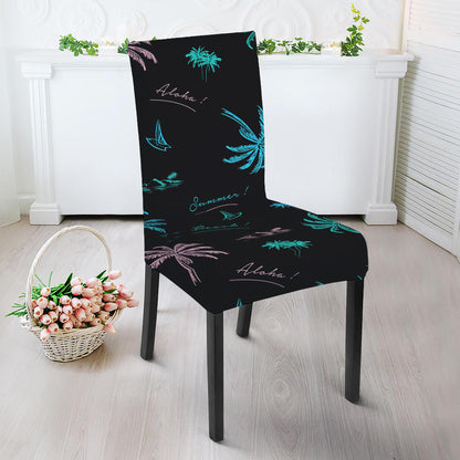Palm Tree Summer Beach Pattern Print Dining Chair Slipcover