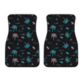 Palm Tree Summer Beach Pattern Print Front Car Floor Mats