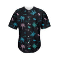 Palm Tree Summer Beach Pattern Print Men's Baseball Jersey