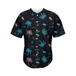 Palm Tree Summer Beach Pattern Print Men's Baseball Jersey