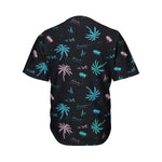 Palm Tree Summer Beach Pattern Print Men's Baseball Jersey