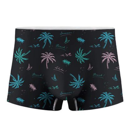 Palm Tree Summer Beach Pattern Print Men's Boxer Briefs