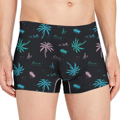 Palm Tree Summer Beach Pattern Print Men's Boxer Briefs
