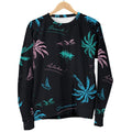 Palm Tree Summer Beach Pattern Print Men's Crewneck Sweatshirt