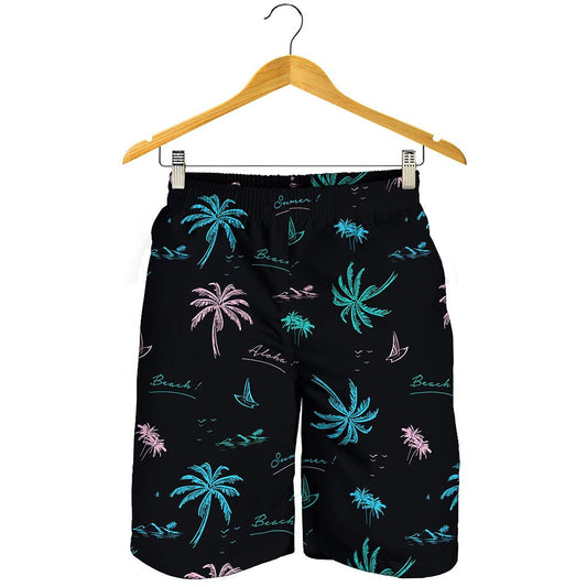 Palm Tree Summer Beach Pattern Print Men's Shorts