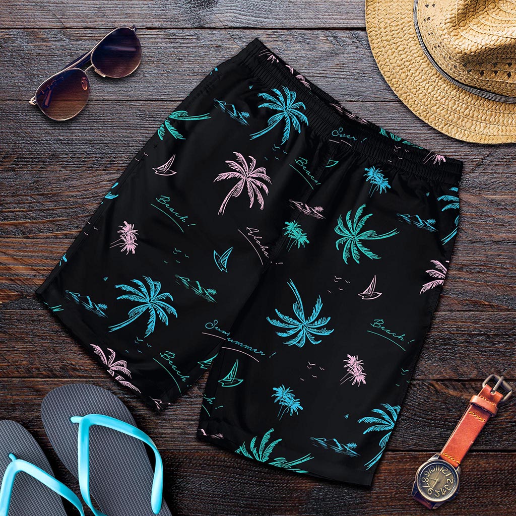 Palm Tree Summer Beach Pattern Print Men's Shorts