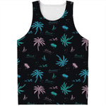 Palm Tree Summer Beach Pattern Print Men's Tank Top