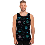 Palm Tree Summer Beach Pattern Print Men's Tank Top