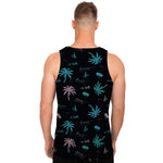 Palm Tree Summer Beach Pattern Print Men's Tank Top