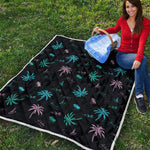 Palm Tree Summer Beach Pattern Print Quilt