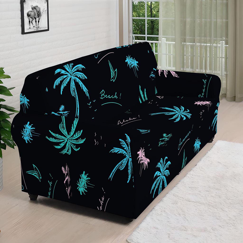 Palm Tree Summer Beach Pattern Print Sofa Cover