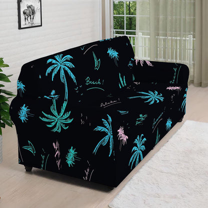 Palm Tree Summer Beach Pattern Print Sofa Cover