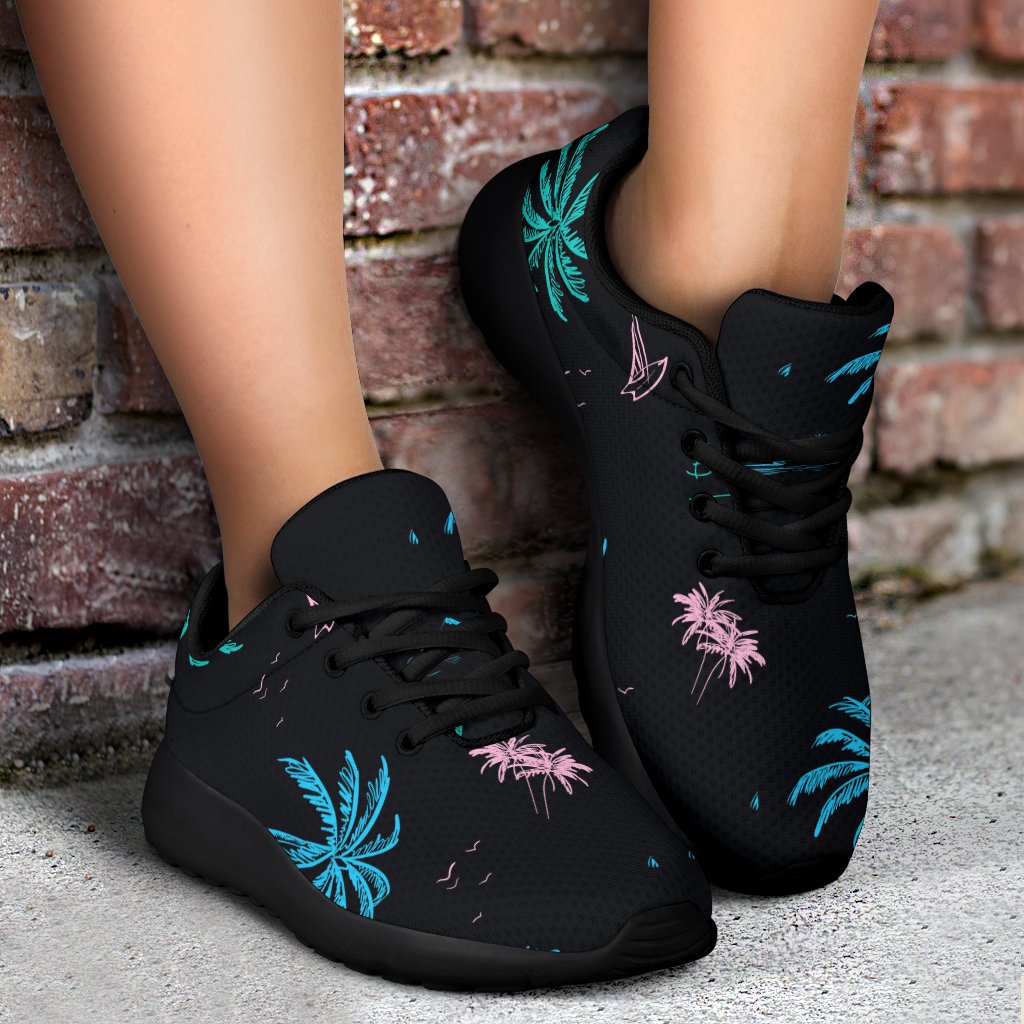 Palm Tree Summer Beach Pattern Print Sport Shoes GearFrost