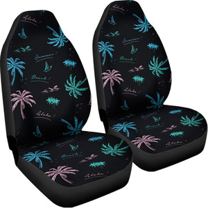 Palm Tree Summer Beach Pattern Print Universal Fit Car Seat Covers