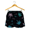 Palm Tree Summer Beach Pattern Print Women's Shorts