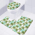 Palm Tree Tropical Pattern Print 3 Piece Bath Mat Set