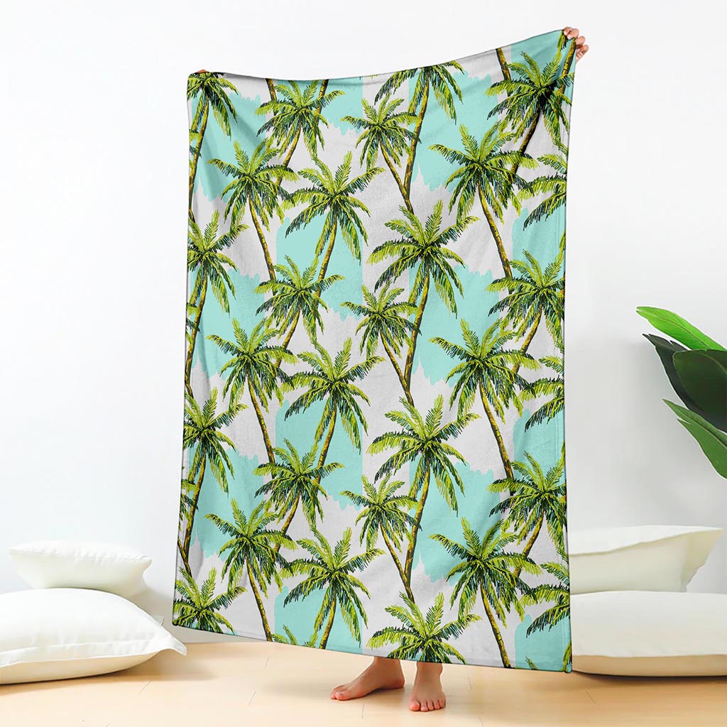 Palm Tree Tropical Pattern Print Blanket