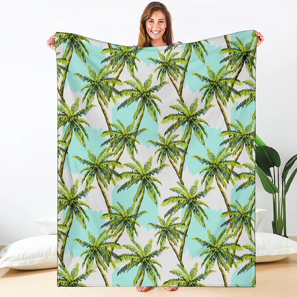 Palm Tree Tropical Pattern Print Blanket