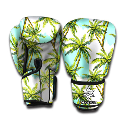 Palm Tree Tropical Pattern Print Boxing Gloves