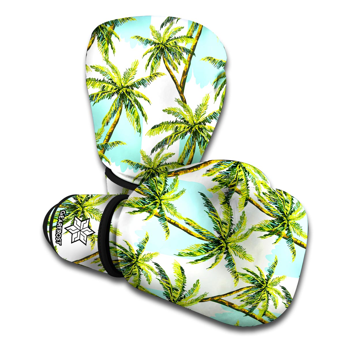 Palm Tree Tropical Pattern Print Boxing Gloves
