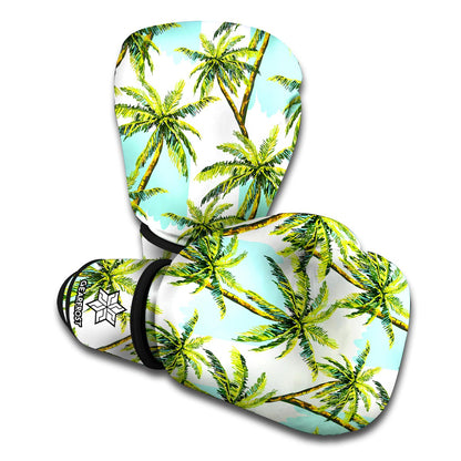Palm Tree Tropical Pattern Print Boxing Gloves