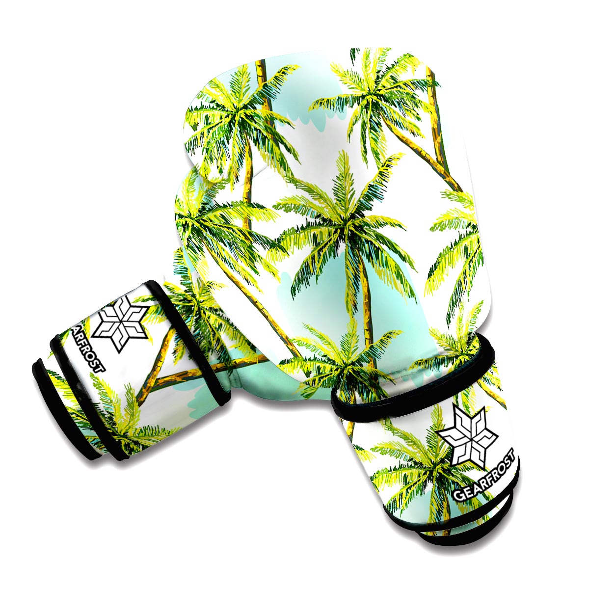 Palm Tree Tropical Pattern Print Boxing Gloves