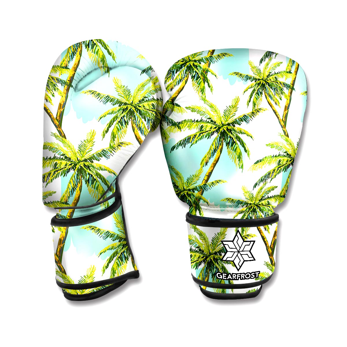 Palm Tree Tropical Pattern Print Boxing Gloves