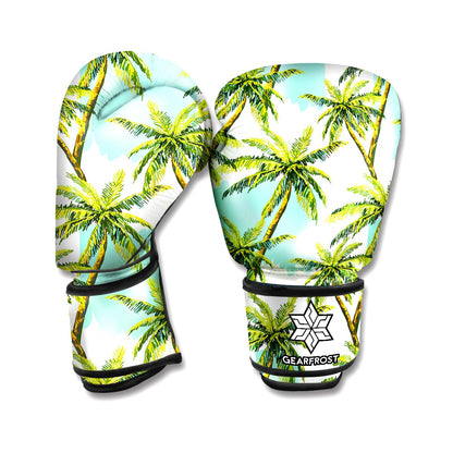 Palm Tree Tropical Pattern Print Boxing Gloves