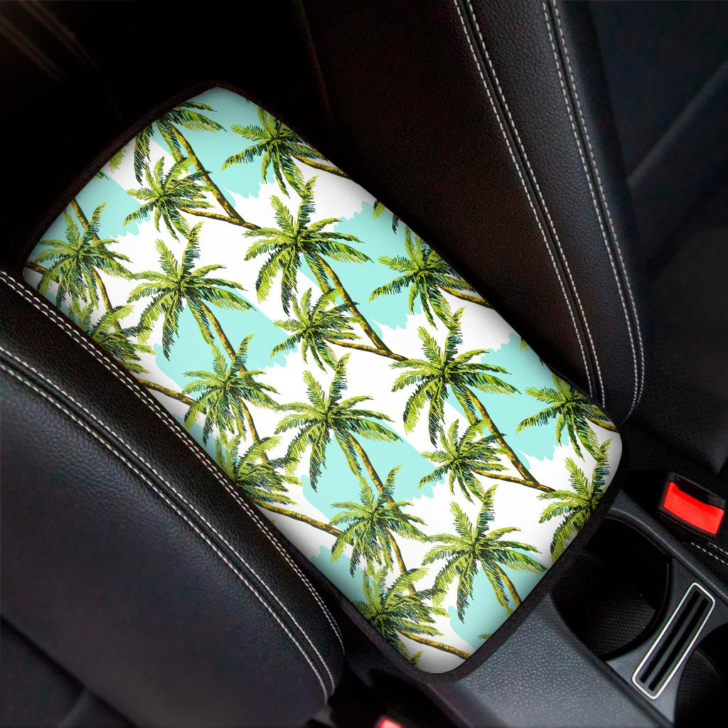 Palm Tree Tropical Pattern Print Car Center Console Cover